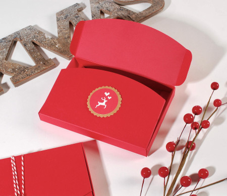 Caja rectangular para detalles navideños