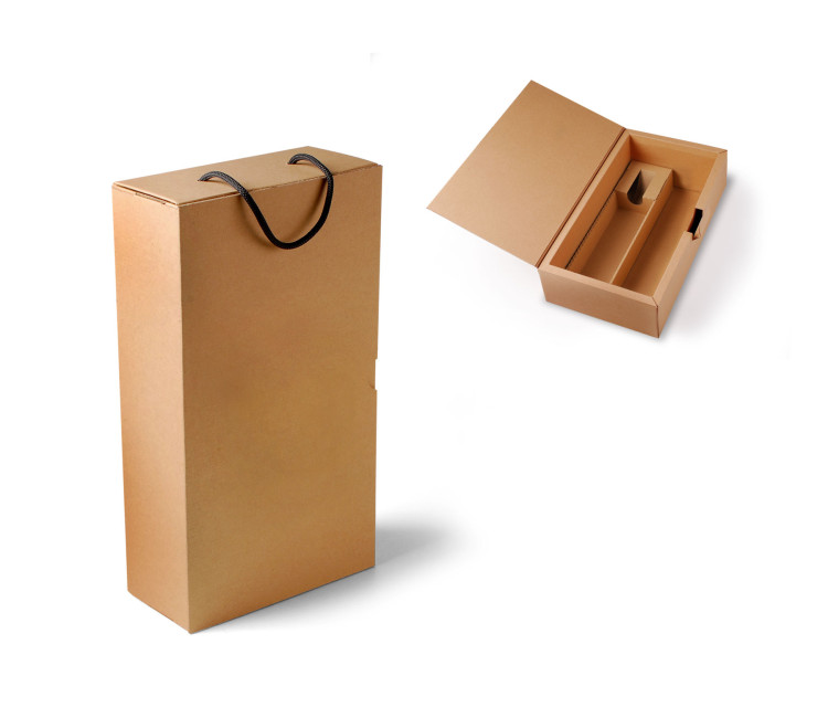 Caja de Cartón con Asa para Botellas Caja de Cartón con Asa para Botellas