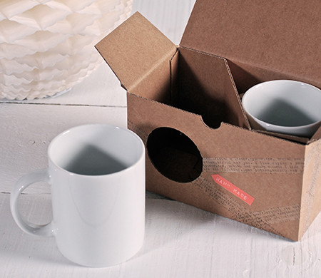 Caja de Cartón para Dos Tazas
