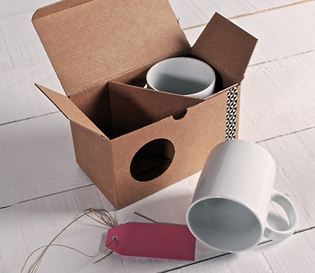 Caja con Ventana para Dos Tazas