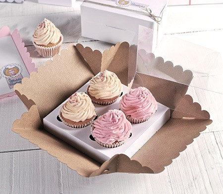 Cajas Altas para Cuatro Cupcakes