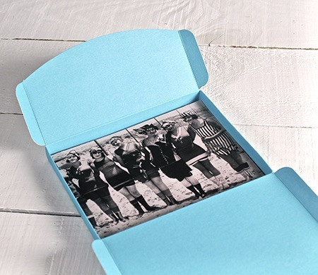 Caja para Fotos en Azul Claro