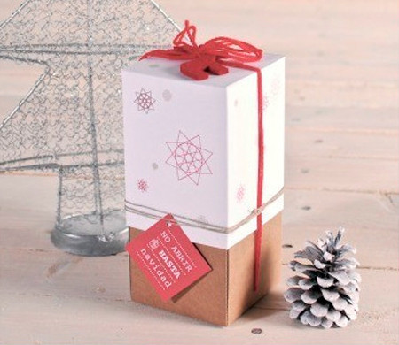 Caja para Regalar Botellas en Navidad