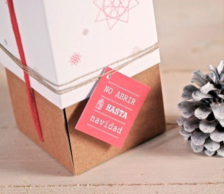 Caja para Regalar Botellas en Navidad