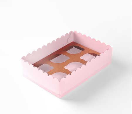Caja para 6 Cupcakes, Magdalenas o Cookies