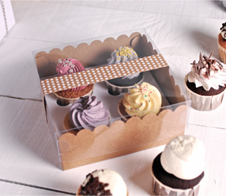 Caja para 4 Cupcakes
