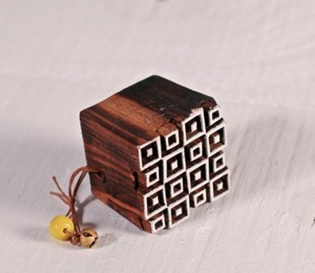 Sello de Madera con Cuadrados