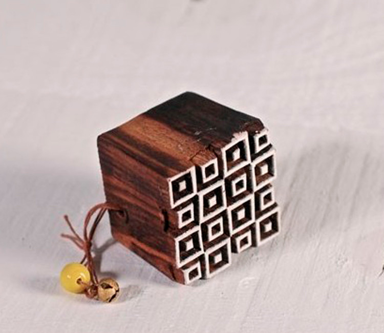 Sello de Madera con Cuadrados