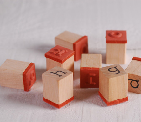 Kit de Sellos de Madera con Letras