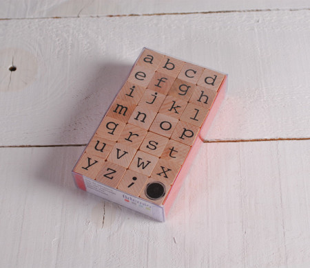 Kit de Sellos de Madera con Letras