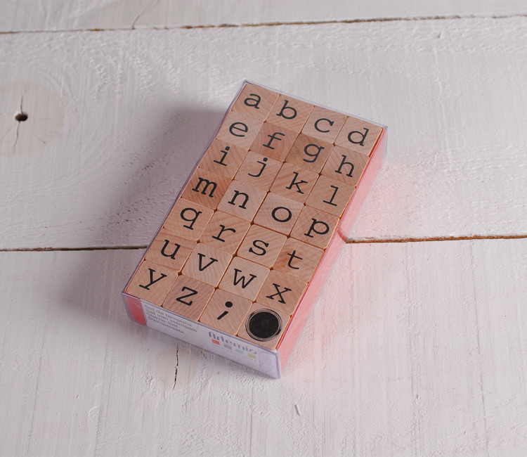 Kit de Sellos de Madera con Letras