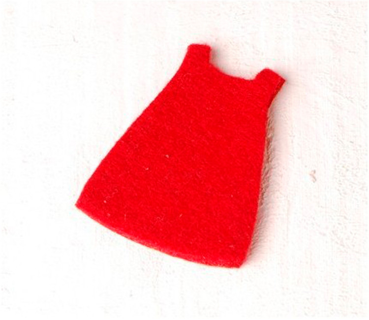 Vestido de niña, adorno de fieltro para regalos de bebés