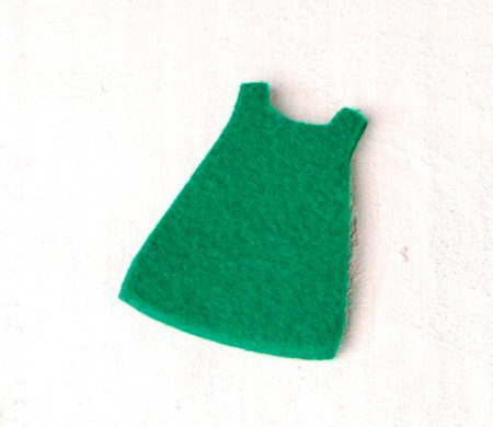 Vestido de niña, adorno de fieltro para regalos de bebés