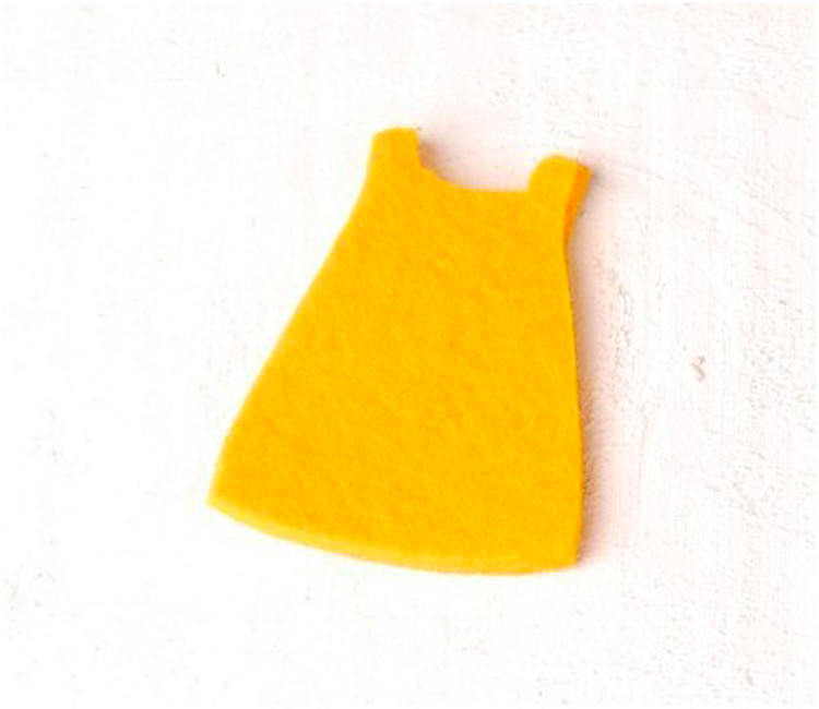Vestido de niña, adorno de fieltro para regalos de bebés