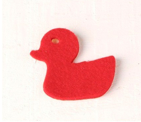 Patito de fieltro, simpático adorno para regalos