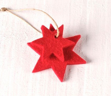 Estrellas de fieltro para colgar y decorar