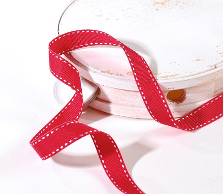 Cinta grosgrain roja para envolver regalos