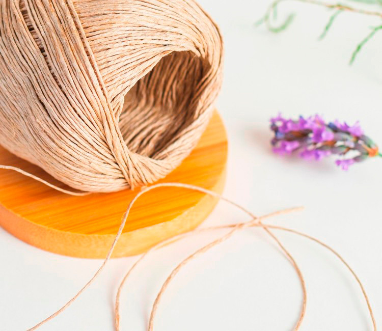 Cordel de cáñamo fino para manualidades