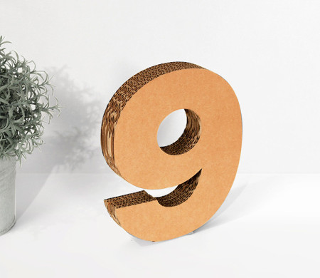 Números de cartón decorativos