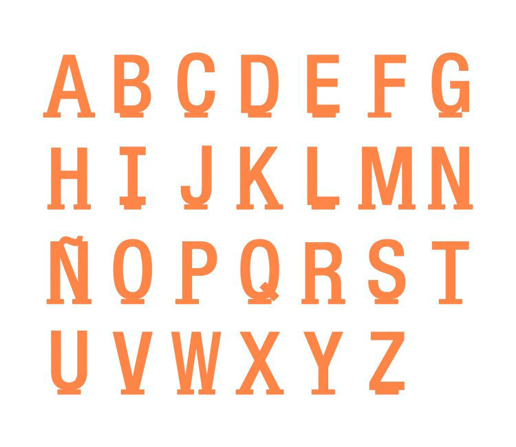 Letras gigantes de cartón