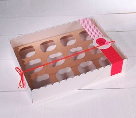 Caja de Cartón para 12 Cupcakes
