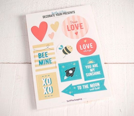 Kit de Adhesivos con Mensajes LOVE	