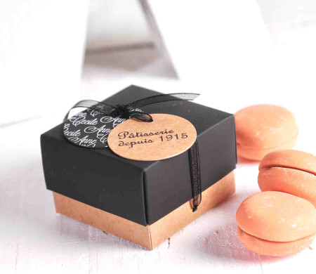 Caja para un Solo Macaron Decorada