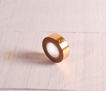 Washi tape dorado con estampado geométrico