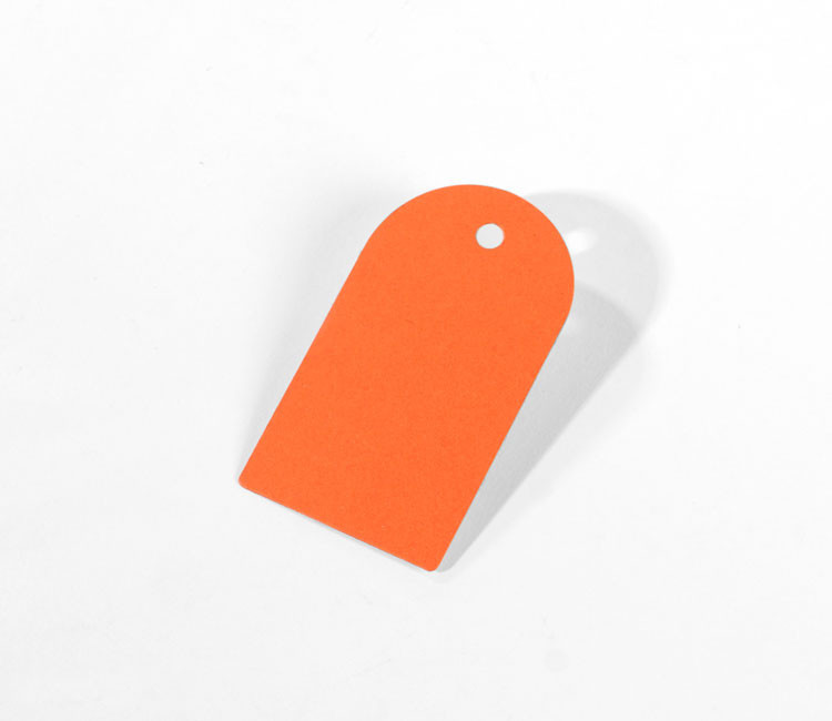 Etiquetas para regalo con bonita forma curva