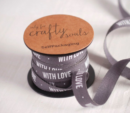 Cinta de regalo “With love” para regalos con amor