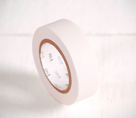 Washi Tape en Color Blanco Mate