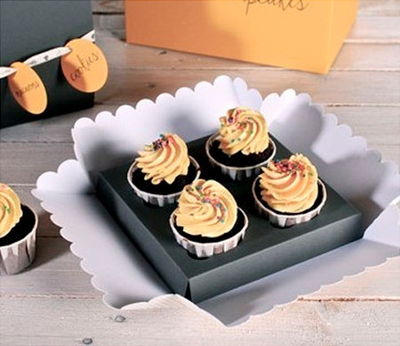 Caja Transparente para 4 Cupcakes
