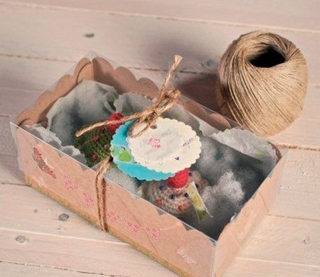 Caja para Cupcakes de Ganchillo