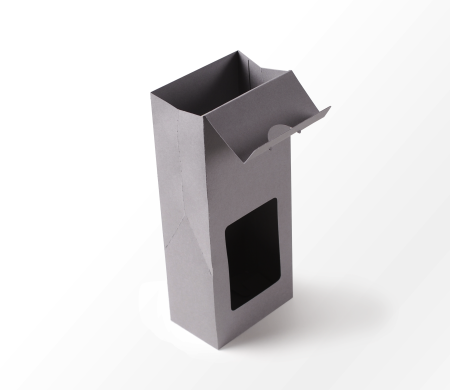Caja con ventana para alimentación