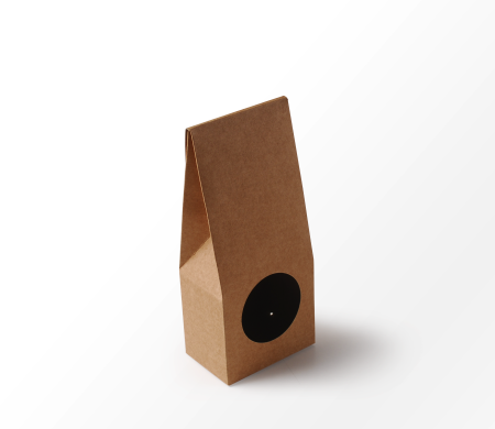 Caja con ventana para alimentación
