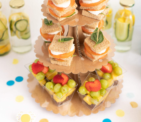 Expositor de cartón para cupcakes y pasteles