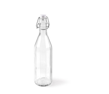 Botella de Cristal para Agua con Tapón Mecánico Personalizable