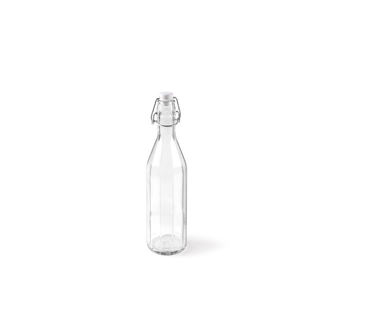 Botella de Cristal para Agua con Tapón Mecánico Personalizable