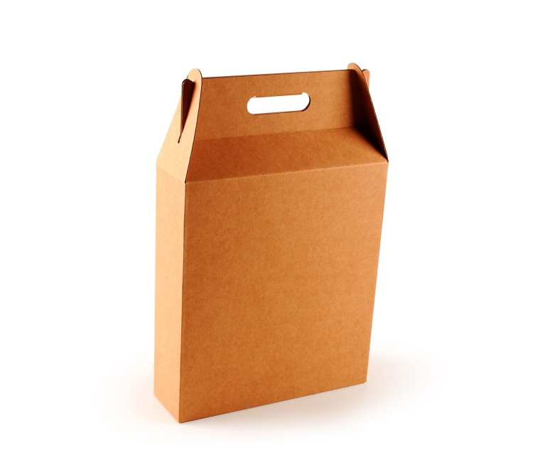 Caja de vinos y cava con asa en dos medidas para dos o tres botellas Caja de vinos y cava con asa en dos medidas para dos o tres botellas