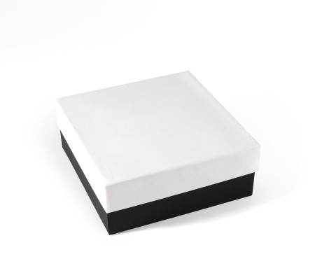 Caja cuadrada rígida de cartón forrado