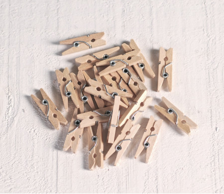 Pinzas de madera mini