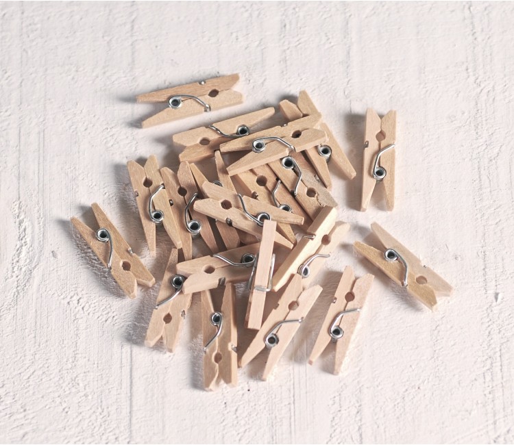 Pinzas de madera mini