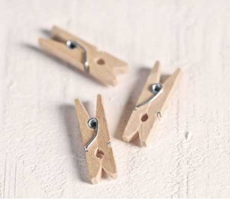 Pinzas de madera mini