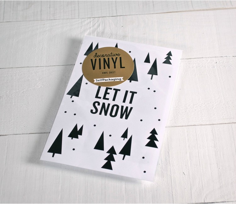 Vinilo decorativo "Let it snow"