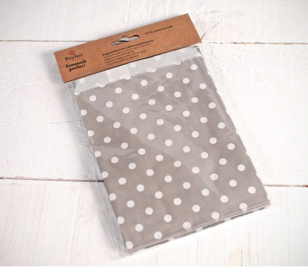 Bolsas Grises Estampadas con Lunares