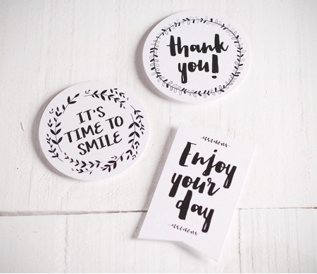 Pegatinas para regalos "Happy"