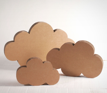 Nubes de Cartón Decorativas ¡Kit de 3!