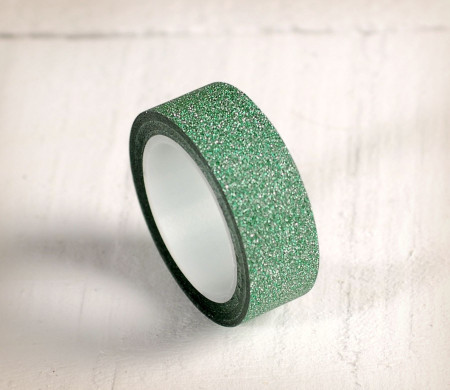 Rollo de washi tape con purpurina