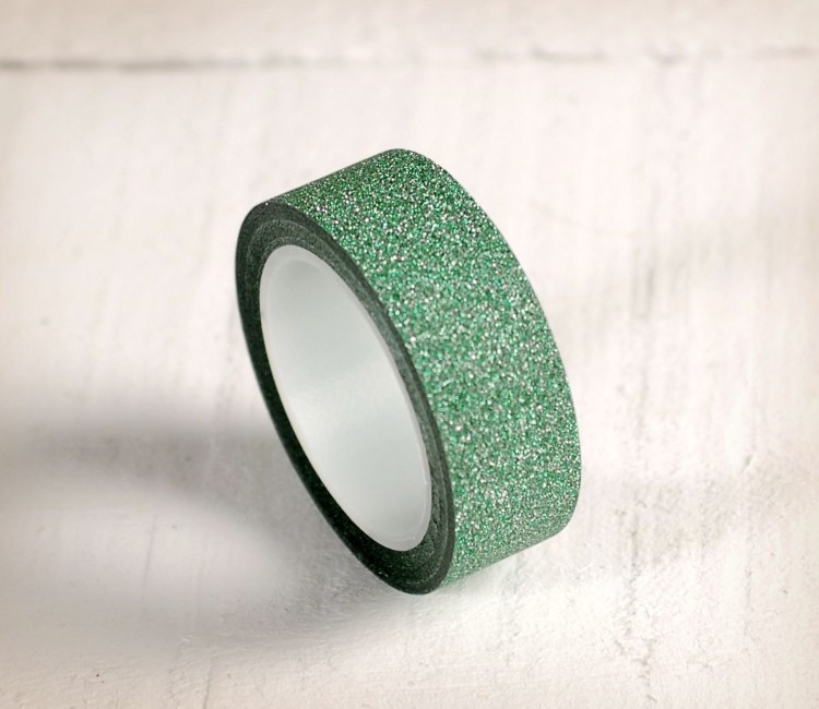 Rollo de washi tape con purpurina