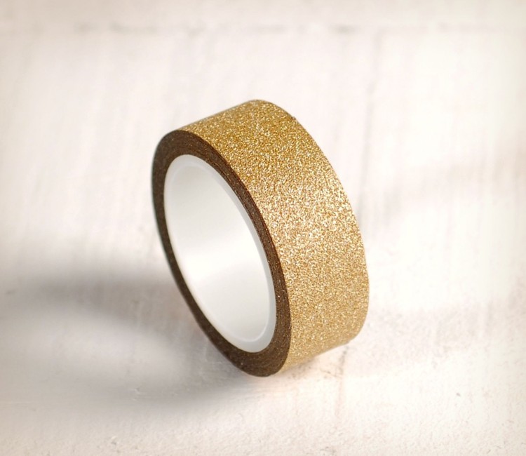 Rollo de washi tape con purpurina